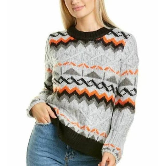 NWT MAGASCHONI Chunky Geometric Cozy 3D Print Sweater Large - Picture 2 of 10